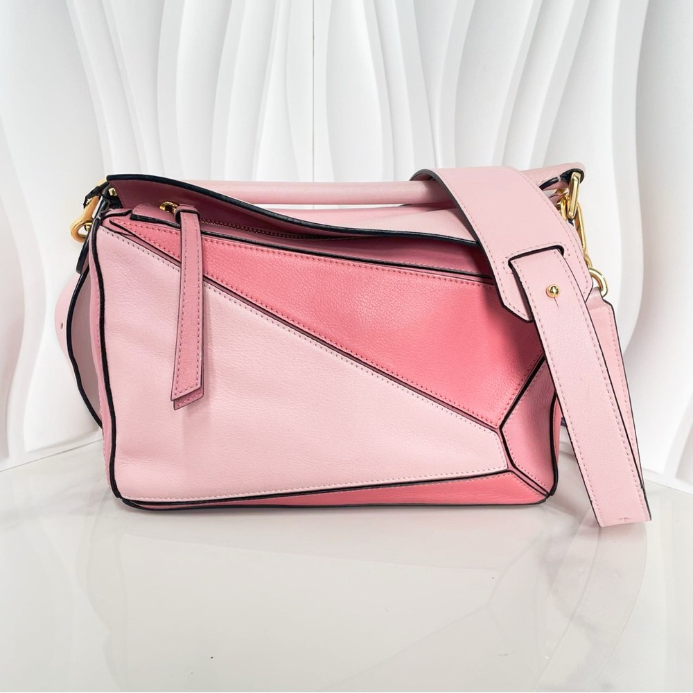 Loewe Pink Gradient Leather Puzzle Bag